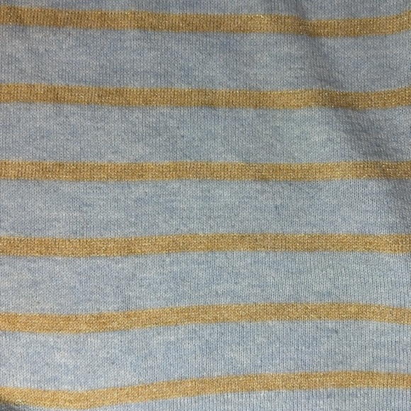 Lilly Pulitzer Striped oversized Sweater in Blue and Gold Sz M - Picture 2 of 7
